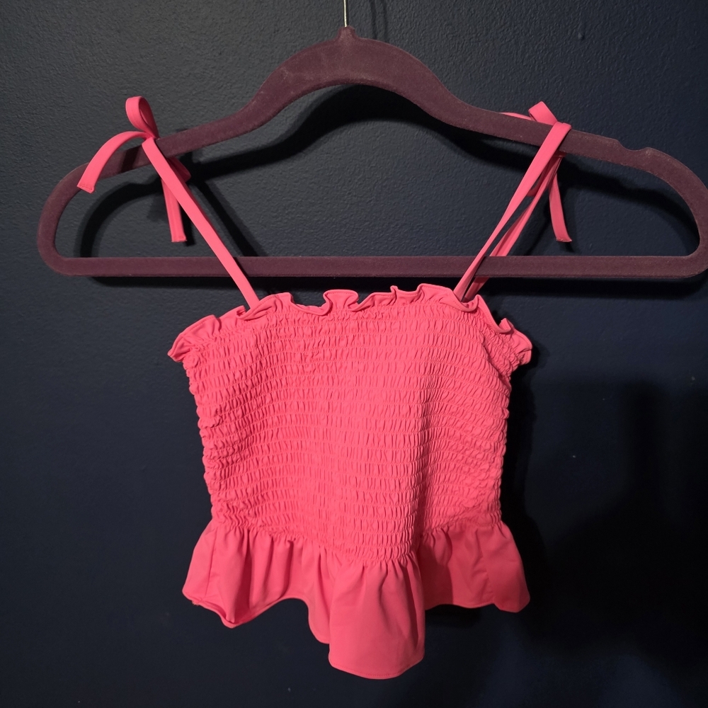 VINEYARD VINES kids Tankini swim top girls size 7 Hot Pink New With Tags